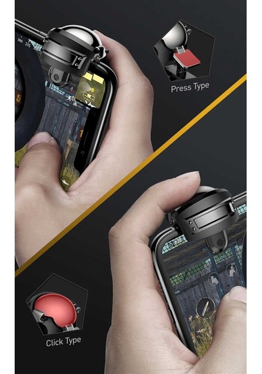 Kilifone - Telefon Oyun Aparatı Gamepad 01 Mobil Game Oyun Kontrol Aparatı - Siyah - T13821
