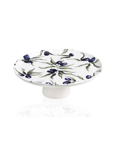 The Mia Olivos Ayaklı Servis Tabağı 10x30 Cm Ovs0010 Çok Renkli