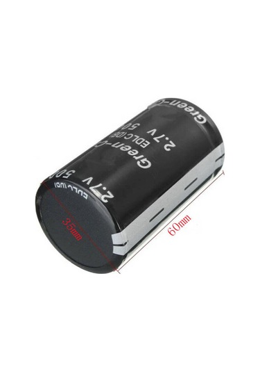 Yunboo 2.7v 500f Otomobil Süper Farad Kondansatörü, 35x60 Boyut, Metal Folyo Malzeme, 5 Adet Paket