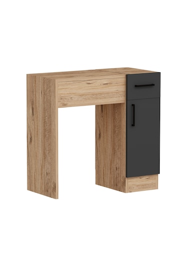 Arnetti İnci Aynalı Makyaj Masası Atlantik Çam Antrasit