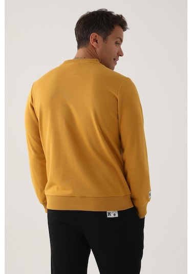 Harvard Koyu Hardal Erkek Sweatshirt Hardal
