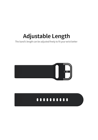 Mufunye Samsung Galaxy Uyumlu Watch Active2 İçin 20mm Kilitli Kordon, Yumuşak Silikon Malzeme, Kol Büyüklüğü Ayarlanabilir, 9 Renkten Seçim, Sarımsı Kırmızı