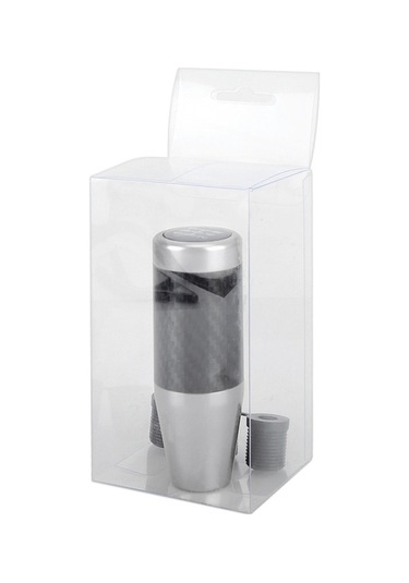 Wondernest Evrensel Araba Karbon Fiber Desenli Dişli Kafası Vites Topuzu Gümüş Gümüş