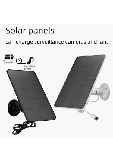 Xuweiwei Taşınabilir Güneş Şarj Paneli Kiti 3 Parça Beyaz Dış Mekan Kamera Fan Usb Type C Uyumlu