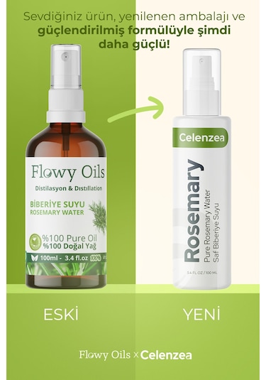 Celenzea Saf Biberiye Suyu Hızlı Saç Uzatma & Dökülme Karşıtı %100 Saf Doğal Rosemary Water 100 ML