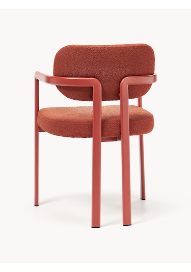 Dedar Milano X Westwing Adrien Kolçaklı Sandalye - Ekru, Lüks Kumaş Kırmızı