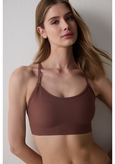Penti Ribbed Micro Bonding Kahverengi Üst