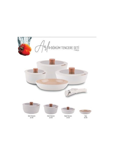 Arow Arlo Döküm 7 Prç Tencere Seti Dc1.tr-4263
