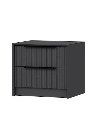 Kale Luxe 2 Çekmeceli Komodin - Antrasit