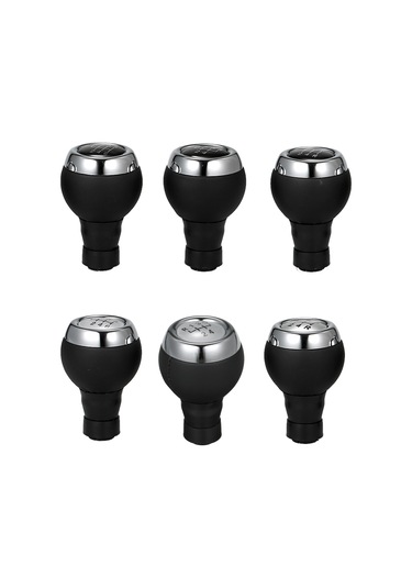 Samdoo Mini Cooper Vites Topuzu - Siyah & Gümüş, 5/6 Vites, Deri & Plastik, 2006-2017 Modeller İçin Gümüş