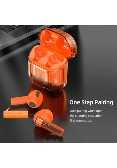 Qingmipy S11 Bluetooth 5.3 Kulaklık - Şeffaf Gövde, Kayıpsız Ses, Su Ve Ter Dayanıklı, Uzun Pil Süresi, Akıllı Gürültü Dürtme, Parmak İzi Kontrol Beyaz