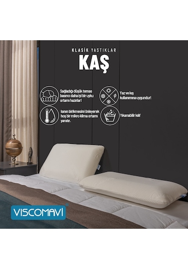 Viscomavi Kaş Uzun Klasik Visco Yastık