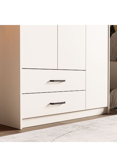 3514 Wıen 3 Kapılı Dolap 2 Çekmeceli 4 Raflı 1 Askılı Gardırop