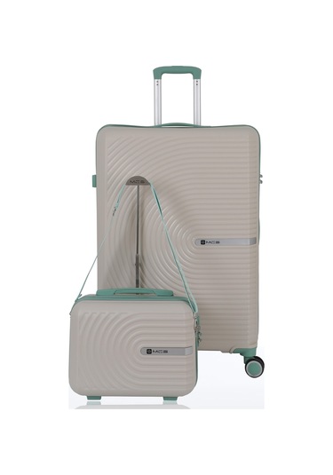 Mçs Polipropilen 2li Valiz Seti Büyük & Makyaj V374 S24sy1000076-set 10730 Kemik/suyeşili Kemik - Su Yeşili