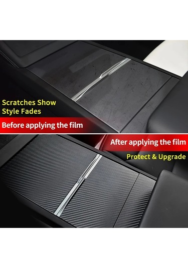 Honeybeeshop 2017-2020 Model 3 Karbon Fiber Konsol Vites Kolu Kaplama Buzlu Parıltı Deseni