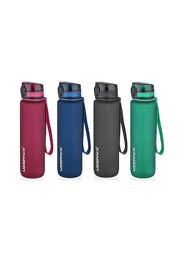 Uzspace FiftyFifty Softtouch Büyük Boy Tritan Su Matarası 28 CM 1 L