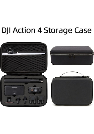 Butu Djı Osmo Action 3 / Action 4 İçin Saklama Çantası, Taşınabilir Kamera Aksesuarları Koruma Kutusu Taşıma Çantası - Siyah