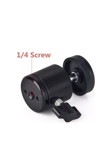 Tripod Slr Kamera Için 360 Derece Dönebilen Metal Mafsal Aparatı 1/4