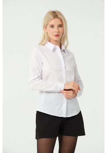 Basic Gömlek Beyaz Beyaz