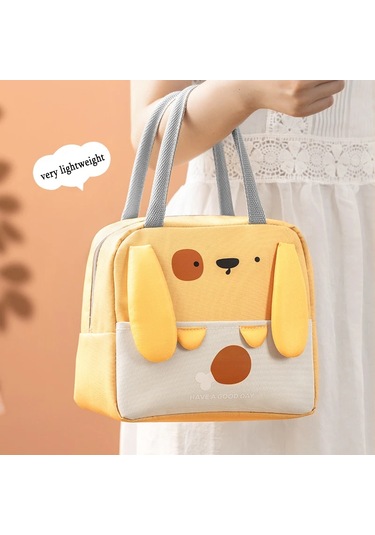 Yalıtımlı Soğutucu Taşınabilir Saklama Çantası Tote Bento Çantası Öğle Yemeği Kutusu Mavi Çok Renkli