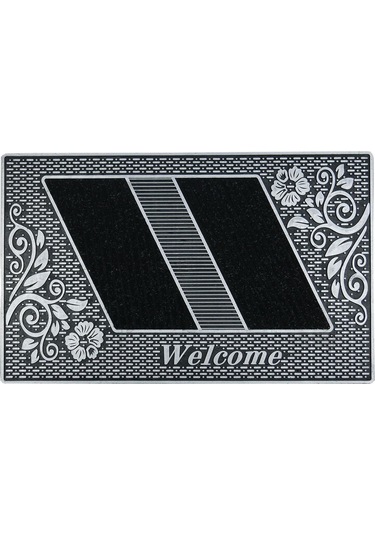 Welcome Yazılı Toz Tutma Özellikli Kauçuk Kapı Önü Paspası (507925522)