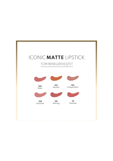 Note Cosmetics Iconic Matte Lipstick Kalıcı Mat Ruj 110 Alluring - Kırmızı 110