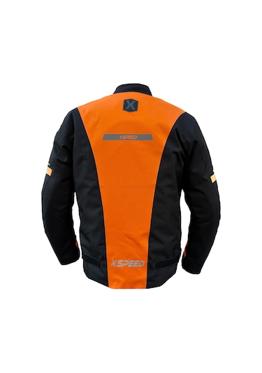 Xspeed Eon Dört Mevsim Korumalı Uzun Motosiklet Montu Turuncu - Siyah