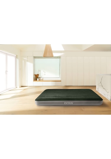 Intex 64109 Prestij Kamp Yatağı 152 Cm X 203cm X 25cm Koyu Yeşil
