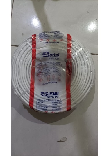 100 Metre Surtel 3 X 1.5 Mm Ttr Tam Bakır Elektrik Kablosu