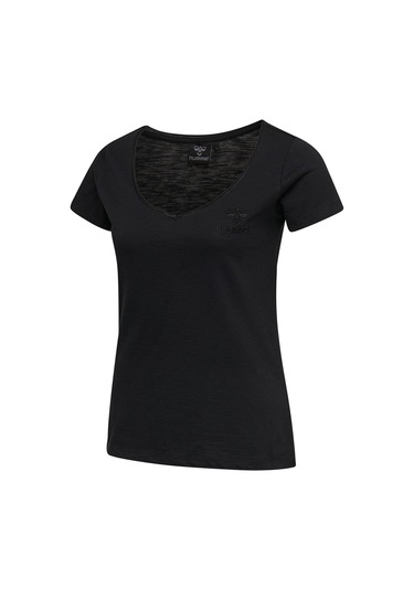 Hummel Alma Kadın Siyah Yuvarlak Yaka Tişört 910953-2001 Siyah
