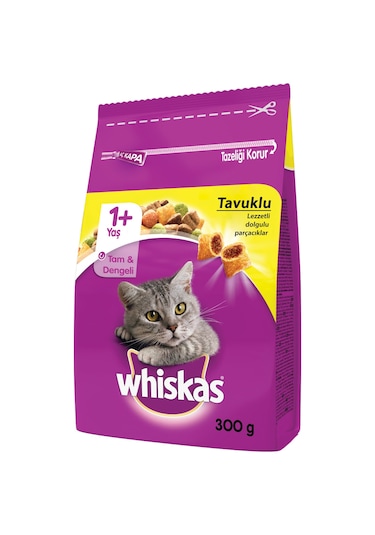 Whiskas Tavuklu ve Sebzeli Yetişkin Kedi Maması 300 G