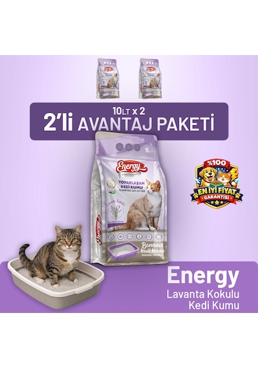 Kedi Kumu Lavanta Kokulu 10 Lt - 2 Adet