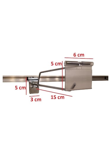 15 Cm -300 Adet Galvaniz Etiketli Kanallı Pano Kancası Raf Askısı Galvaniz