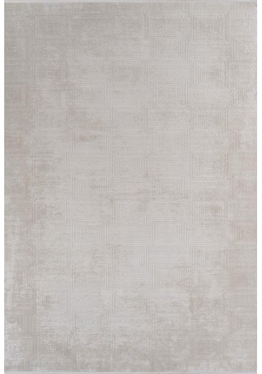 Gabardin Halı Omega 381a Serisi Triko Akrilik Salon Oturma Yatak Odası Halısı Krem