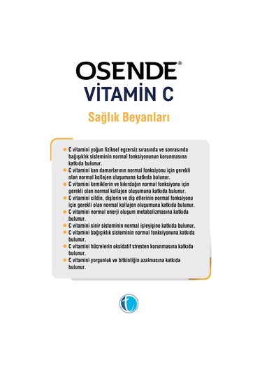 Osende Vitamin C 60 Kapsül