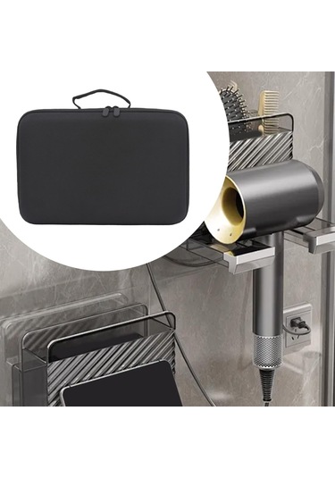 Homyl Saç Kurutma Makinesi Seyahat Çantası Düzenleyici Siyah