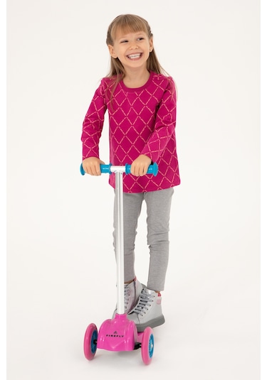 U.s. Polo Assn. Kız Çocuk Gri Melanj Tayt 50296370-vr086 Gri Melanj