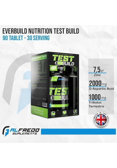 Everbuıld Test Build Daa Aspartic Acid / 90 Caps
