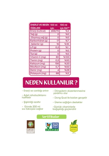 Organuca Pms Destek İçeceği 200 Ml