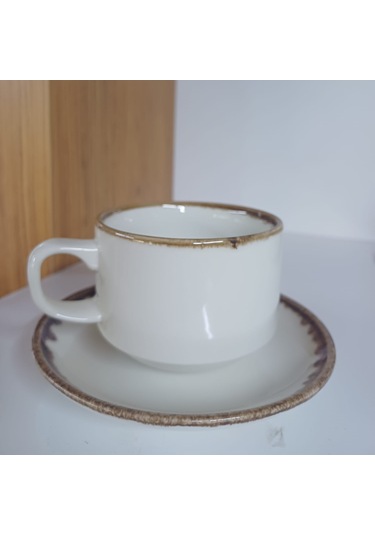 Konak Züccaciye Flat 6 Lı Nescafe Tk. Akıtma Krem - Kahve