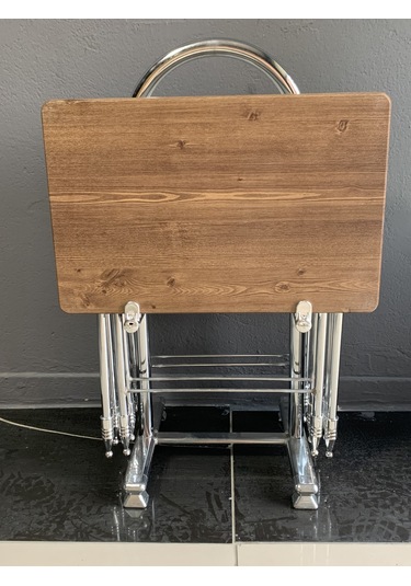 Çanta Sehpa, Sehpa, Zigon, 4lü Zigon, Mebran Çanta Sehpa -ceviz