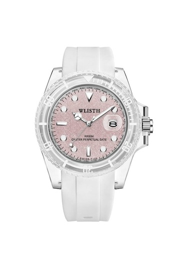 Yingfu S540 Kadın Saati Beyaz Kadran, Pembe Gövde, Koyu Renk Kişiler İçin Beyaz