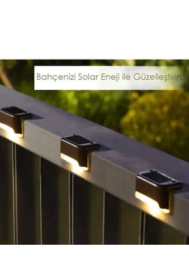 Qasul 4 Adet L Solar Led Güneş Enerjili Su Geçirmez Köşebent Led