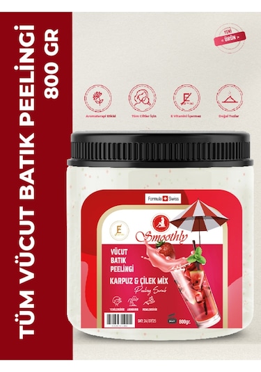 Smoothly Karpuz & Çilek Özlü Epilasyon Sonrası Vücut Peeling 800 G