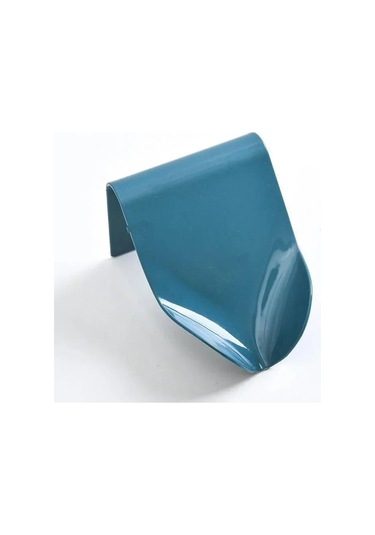 Mavi Duvara Monte Sabunluk Saklama Kutusu Kendinden Drenaj Bulaşık Yapışkan Banyo Duş