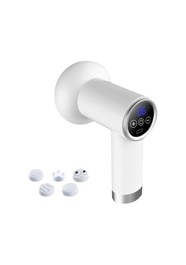 Qingmipy Sl630 Beyaz Lcd Model El Tutulu Vücut Masaj Cihazı - 5 Farklı Masaj Başkanı, 6 Seviye Yoğunluk, Vücut Şekillendirme, Kan Akışını Teşvik Eden Ev Kullanımlı Masaj Aleti Beyaz