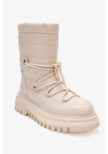 Luvishoes Weld Bej Cilt Kadın Kar Botu Bej