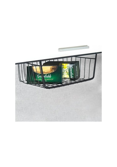 Homedecor Raf Altı Organizeri İçin Asılı Depolama Sepeti 2 Adet 450240867 Siyah