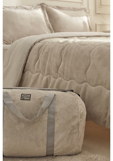 Karaca Home Flufy Çift Kişilik Soft Dream Comfort Set Bej Bej