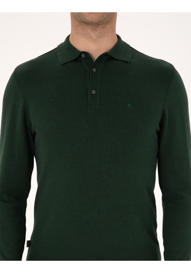 Pierre Cardin Erkek Koyu Yeşil Kazak /triko 50314189-vr079 Koyu Yeşil